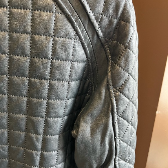 L.A.M.B. leather bomber jacket -black - Picture 5 of 14